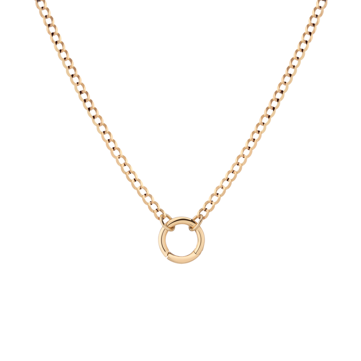Curb Chain Charm Necklace
