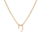 Curb Chain Charm Necklace