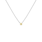 Lab Grown Yellow Diamond Solitaire Necklace