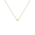 Lab Grown Yellow Diamond Solitaire Necklace