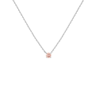 Lab Grown Pink Diamond Solitaire Necklace
