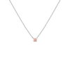 Lab Grown Pink Diamond Solitaire Necklace Silver 14k 18k White Gold First