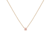 Lab Grown Pink Diamond Solitaire Necklace 14k 18k Yellow Gold First