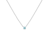 Lab Grown Blue Diamond Solitaire Necklace Silver 14k 18k White Gold First
