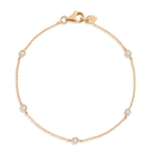 Lab Grown White Sapphire Station Bracelet