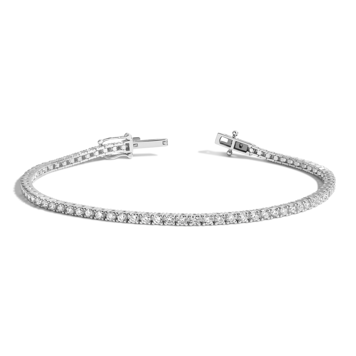 Personalized Lab Grown Diamond Tennis Bracelet 14k White Gold 6in 6.5in 7in 7.5in 1 2 3 4 5 6 7