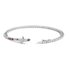 Personalized Lab Grown White Sapphire Tennis Bracelet