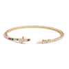 Personalized Lab Grown White Sapphire Tennis Bracelet Vermeil Yellow Gold 6in 6.5in 7in 7.5in 1 2 3 4 5 6 7 First