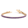 Lab Grown Amethyst Tennis Bracelet Vermeil Yellow Gold 6.5in 7in First