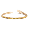 Lab Grown Citrine Tennis Bracelet Vermeil Yellow Gold 6.5in 7in First
