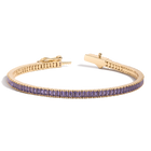 Lab Grown Amethyst Baguette Tennis Bracelet