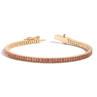 Lab Grown Sunstone Baguette Tennis Bracelet