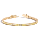 Lab Grown Citrine Baguette Tennis Bracelet