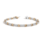 Lab Grown White Sapphire X Tennis Bracelet