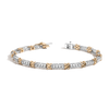 Lab Grown White Sapphire X Tennis Bracelet Vermeil Yellow / White Gold 6in 6.5in 7in First