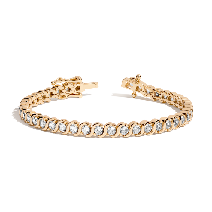 Lab Grown White Sapphire S Estate Tennis Bracelet