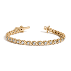 Lab Grown White Sapphire X Estate Tennis Bracelet
