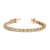 Lab Grown White Sapphire Vintage X Tennis Bracelet Vermeil Yellow Gold 6in 6.5in 7in 7.5in First