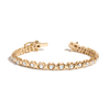 Bold Lab Grown White Sapphire Vintage X Tennis Bracelet Vermeil Yellow Gold 6in 6.5in 7in 7.5in First