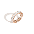 Radiant Lab Grown Diamond Semi-Bezel Eternity Ring