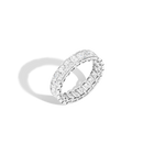 Radiant Lab Grown Diamond Semi-Bezel Eternity Ring