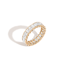 Radiant Lab Grown Diamond Semi-Bezel Eternity Ring