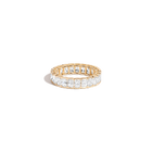 Radiant Lab Grown Diamond Semi-Bezel Eternity Ring