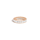 Radiant Lab Grown Diamond Semi-Bezel Eternity Ring