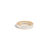 Radiant Lab Grown Diamond Semi-Bezel Eternity Ring 14k 18k Yellow Gold First
