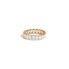 Oval Lab Grown Diamond Semi-Bezel Eternity Ring
