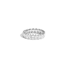 Oval Lab Grown Diamond Semi-Bezel Eternity Ring