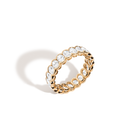 Oval Lab Grown Diamond Semi-Bezel Eternity Ring