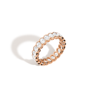 Oval Lab Grown Diamond Semi-Bezel Eternity Ring