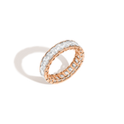 Emerald Lab Grown Diamond Semi-Bezel Eternity Ring