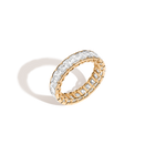 Emerald Lab Grown Diamond Semi-Bezel Eternity Ring