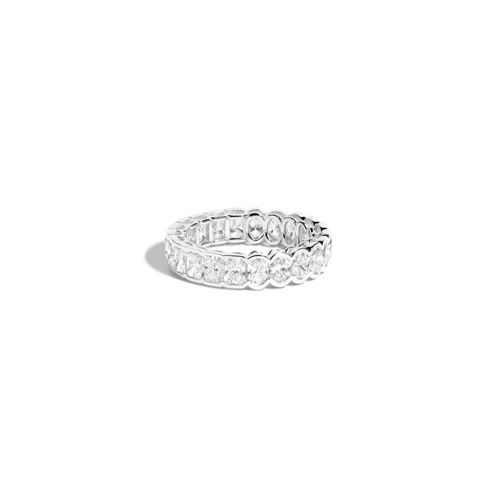 Two-in-One Lab Grown Diamond Semi-Bezel Eternity Ring 14k 18k White Gold First