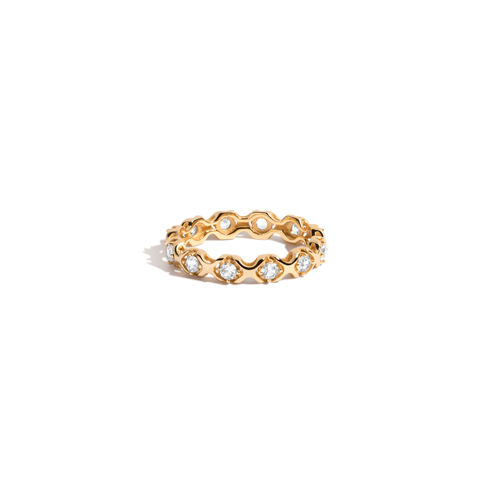 Bold Lab Grown White Sapphire X Estate Eternity Ring