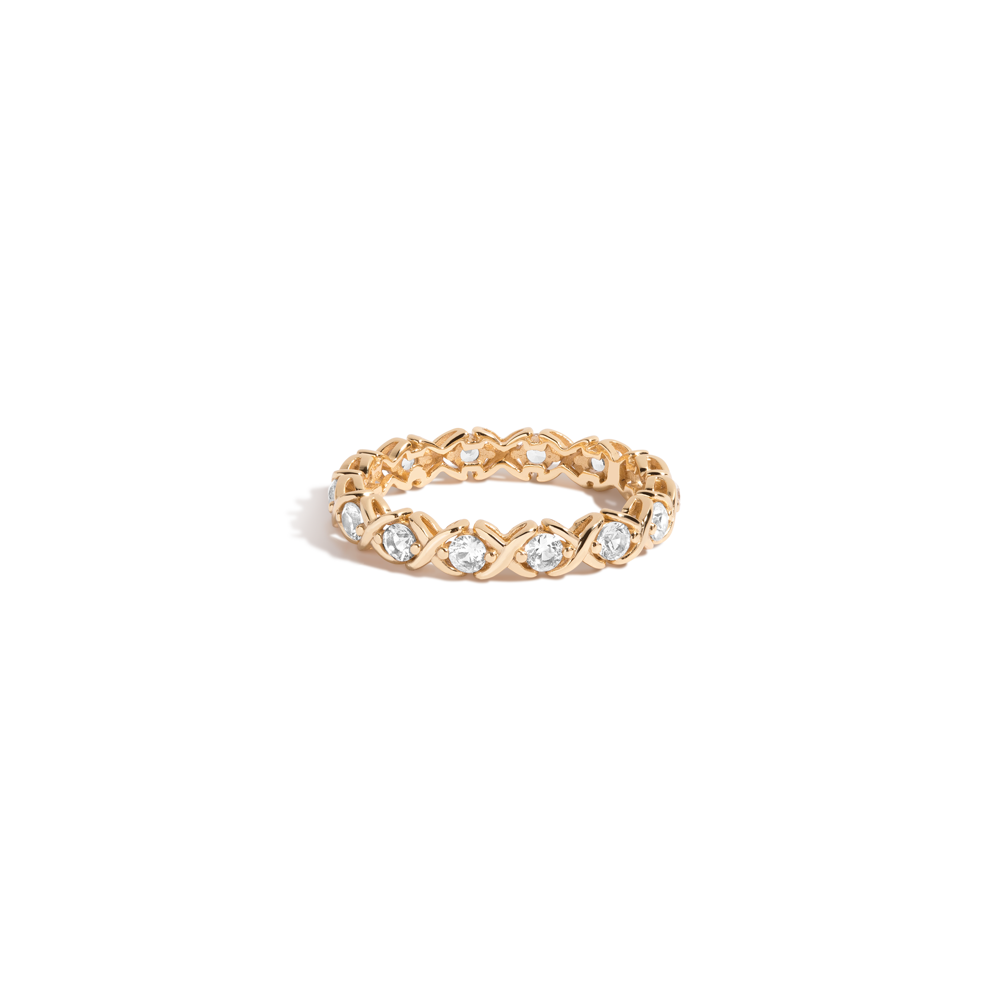Lab Grown White Sapphire X Estate Eternity Ring