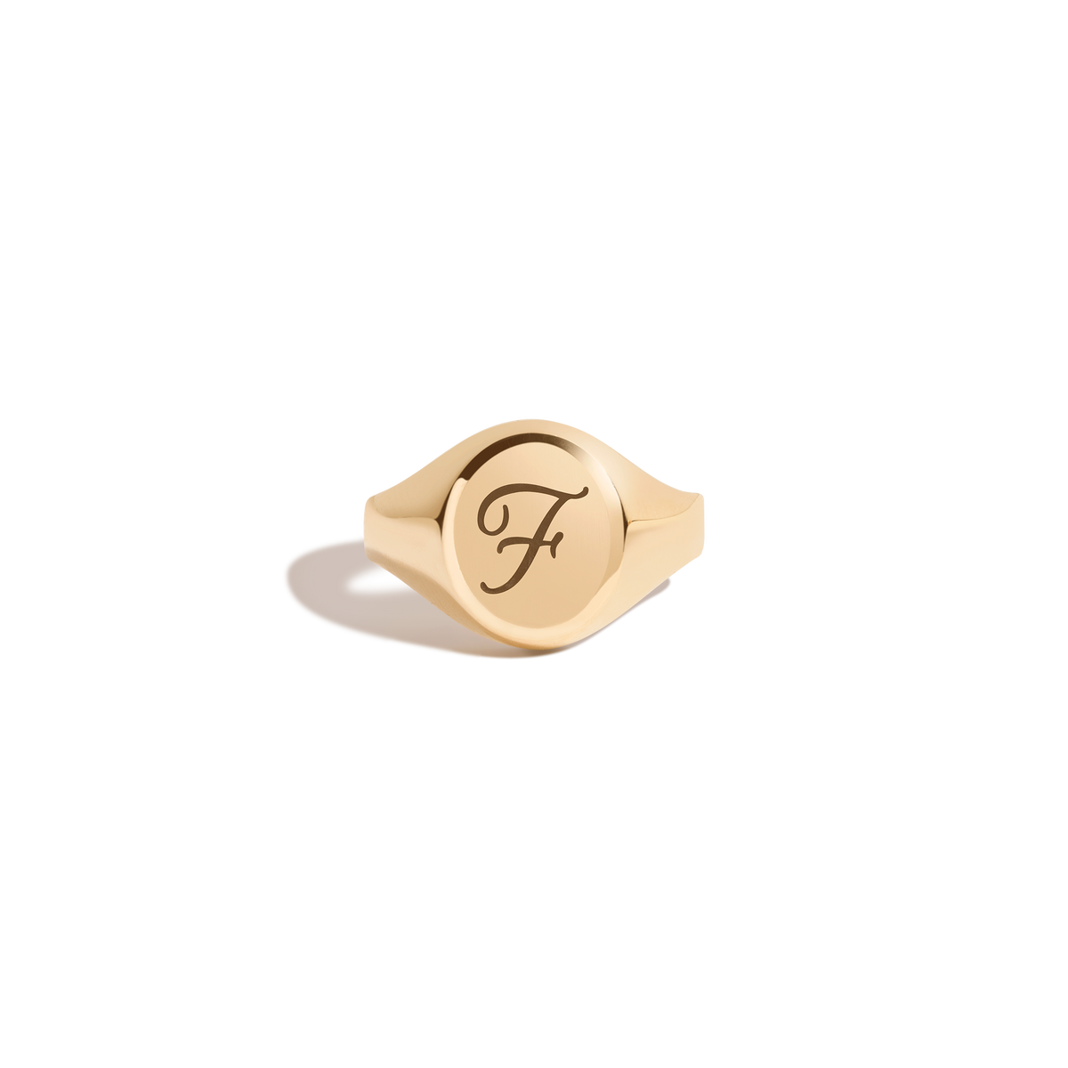 Round Signet Ring 14k Yellow Gold