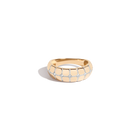 Lab Grown White Sapphire Matrix Ring