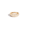 Lab Grown White Sapphire Matrix Ring Vermeil Yellow Gold First