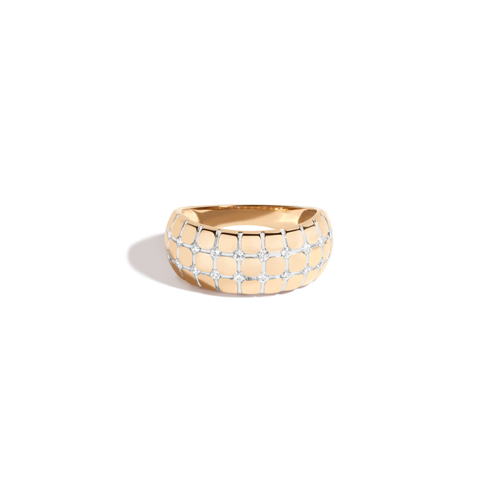 Bold Lab Grown White Sapphire Matrix Ring