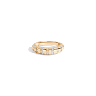 Lab Grown White Sapphire Striped Matrix Ring