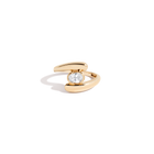 Lab Grown White Sapphire Ellipse Ring