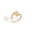 Lab Grown White Sapphire Pear Ellipse Ring