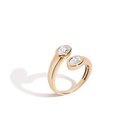 Lab Grown White Sapphire Twin Ellipse Ring