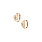 Lab Grown White Sapphire Ellipse Earrings