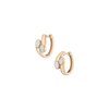 Lab Grown White Sapphire Ellipse Earrings Vermeil Yellow Gold First