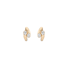 Lab Grown White Sapphire Ellipse Earrings