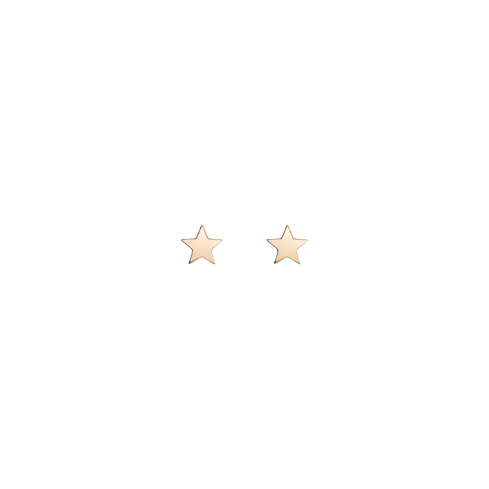 Gold Nova Star Stud Earrings